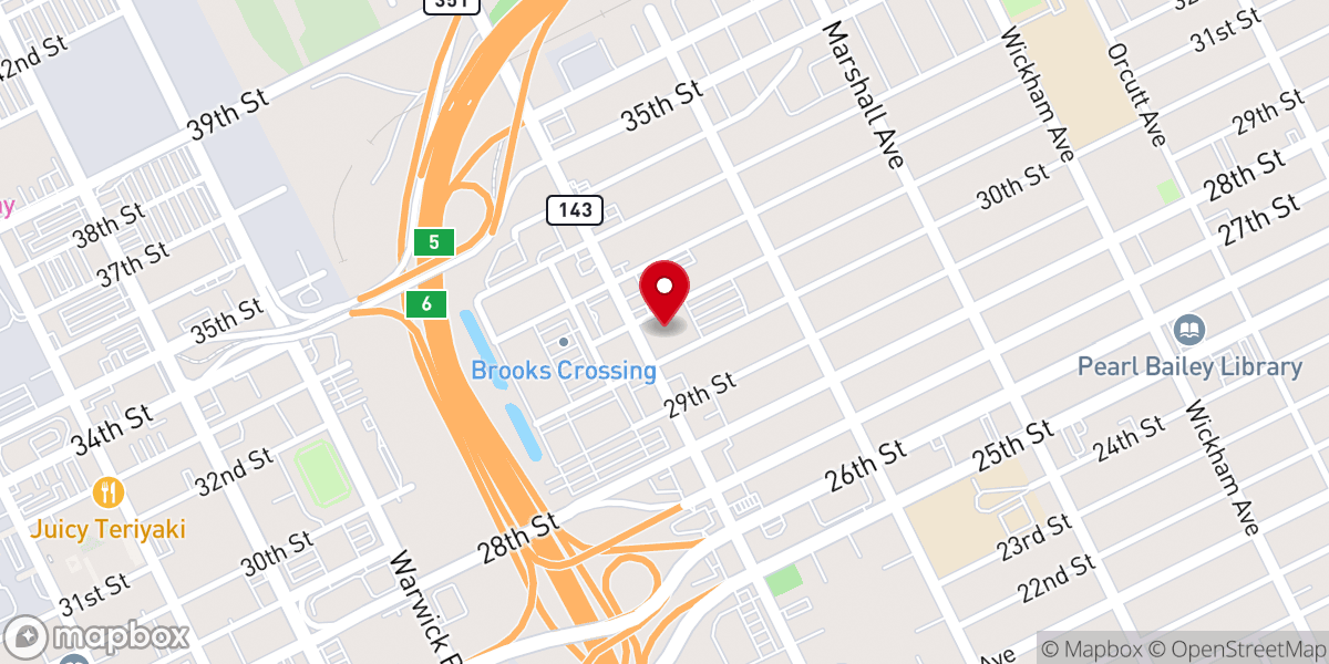 Map showing location of First Baptist Church East End
