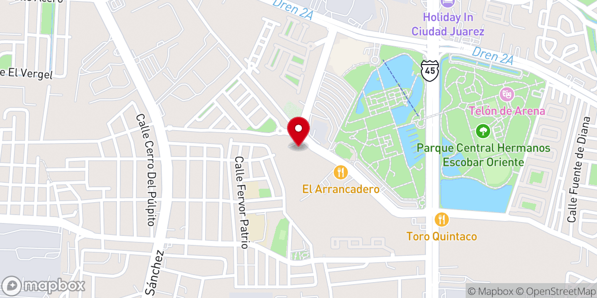 Map showing location of Iglesia Bautista del Valle