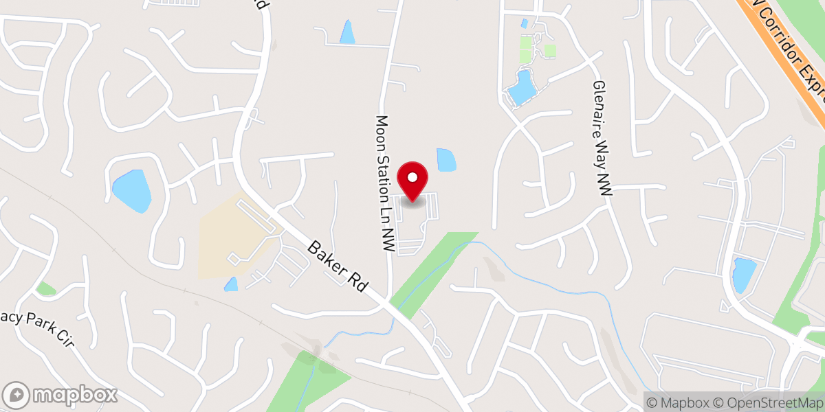 Map showing location of Summit Baptist Church