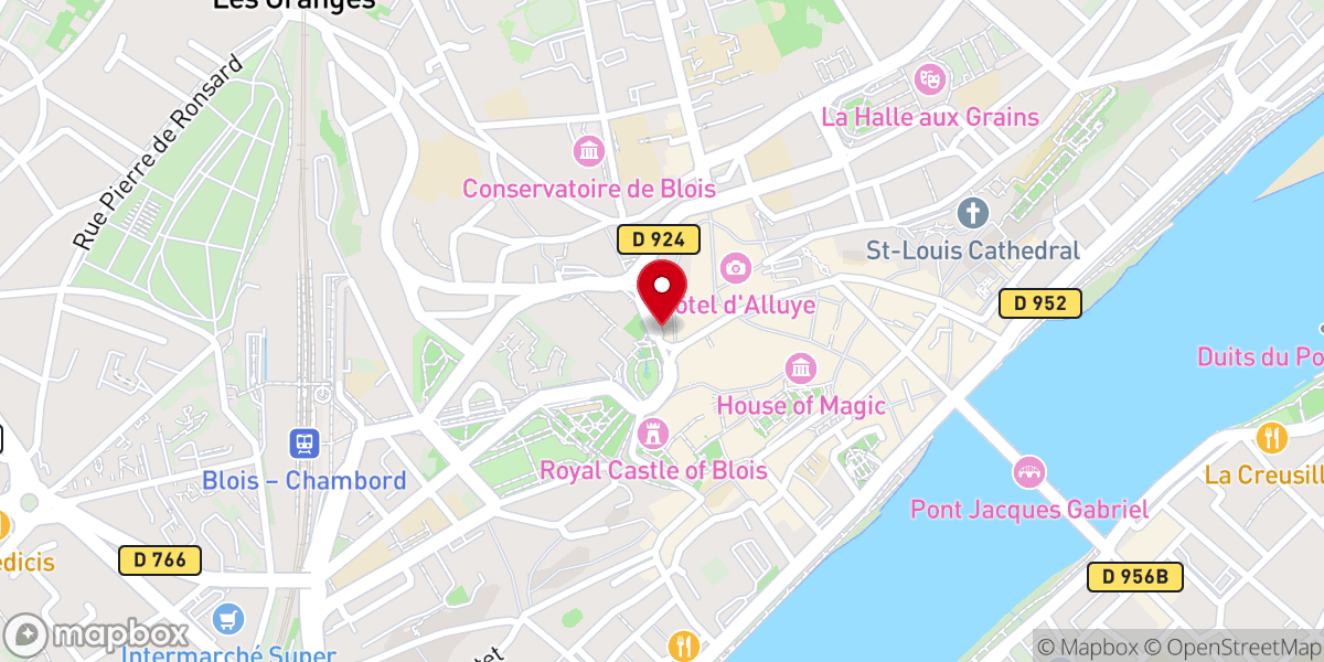 Map showing location of Église Blois Centre