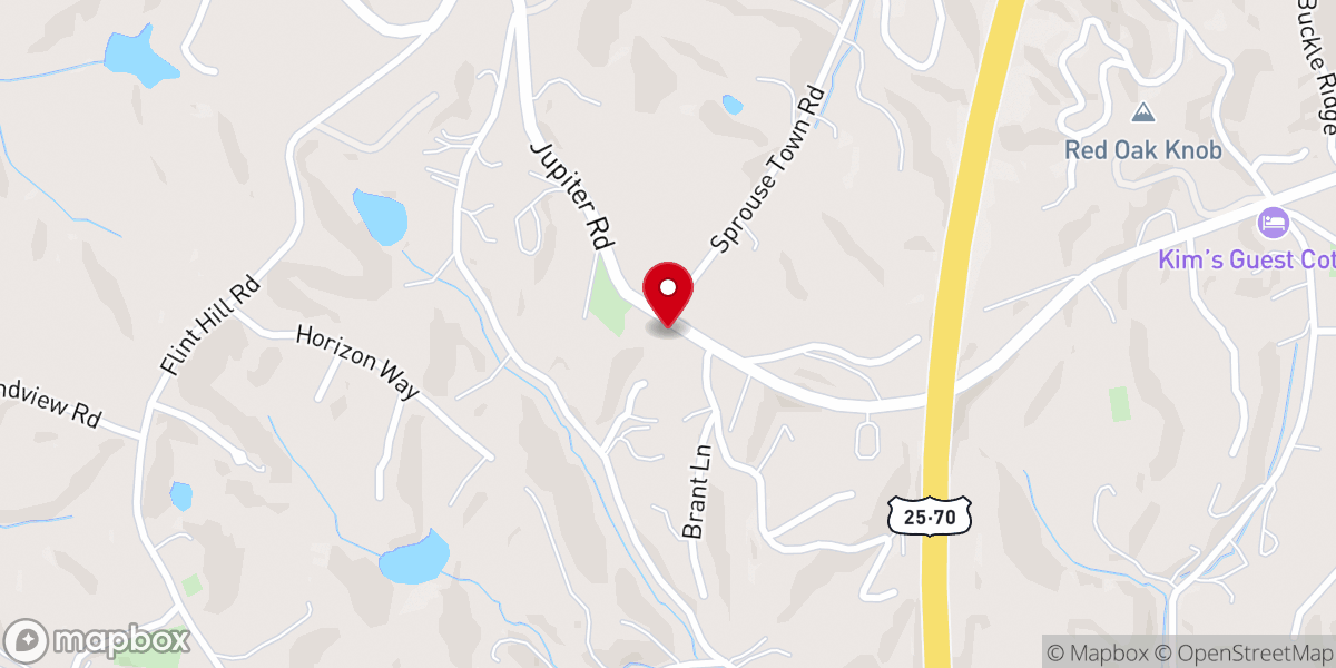 Map showing location of Red Oak Church of Christ