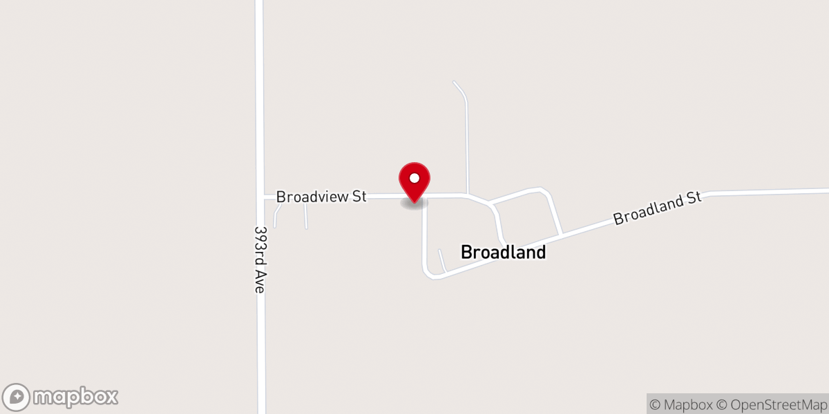 Map showing location of Broadland United Methodist Church