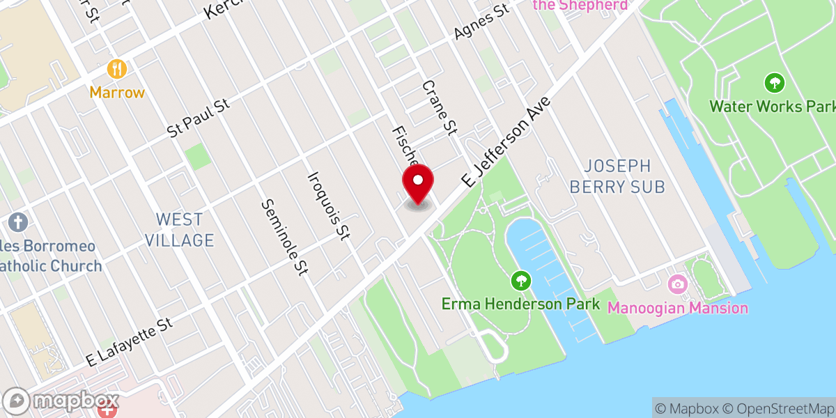 Map showing location of Jefferson Avenue Presbyterian Church