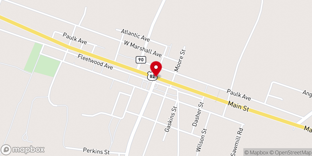 Map showing location of Willacoochee