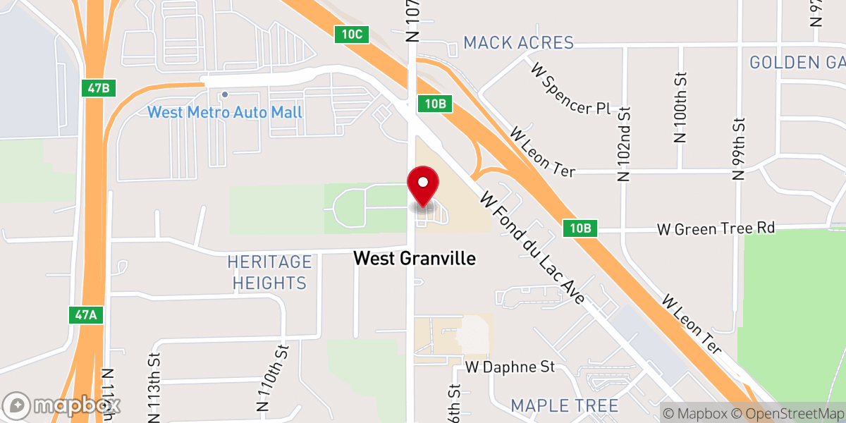 Map showing location of Salem Lutheran Landmark Church