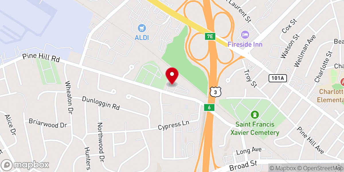 Map showing location of Chinese Bible Church of Greater Nashua