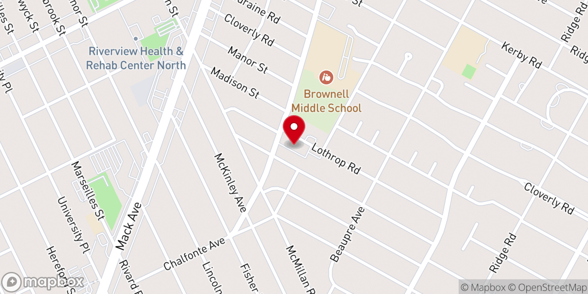 Map showing location of St. Paul Evangelical Lutheran Church