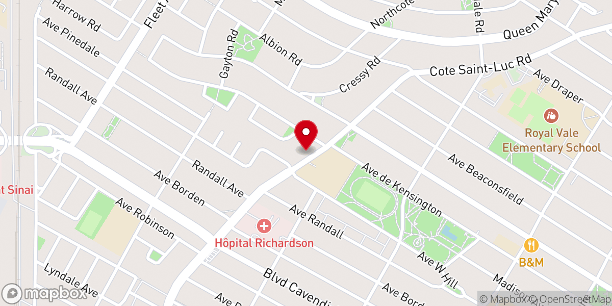 Map showing location of First Baptist Church