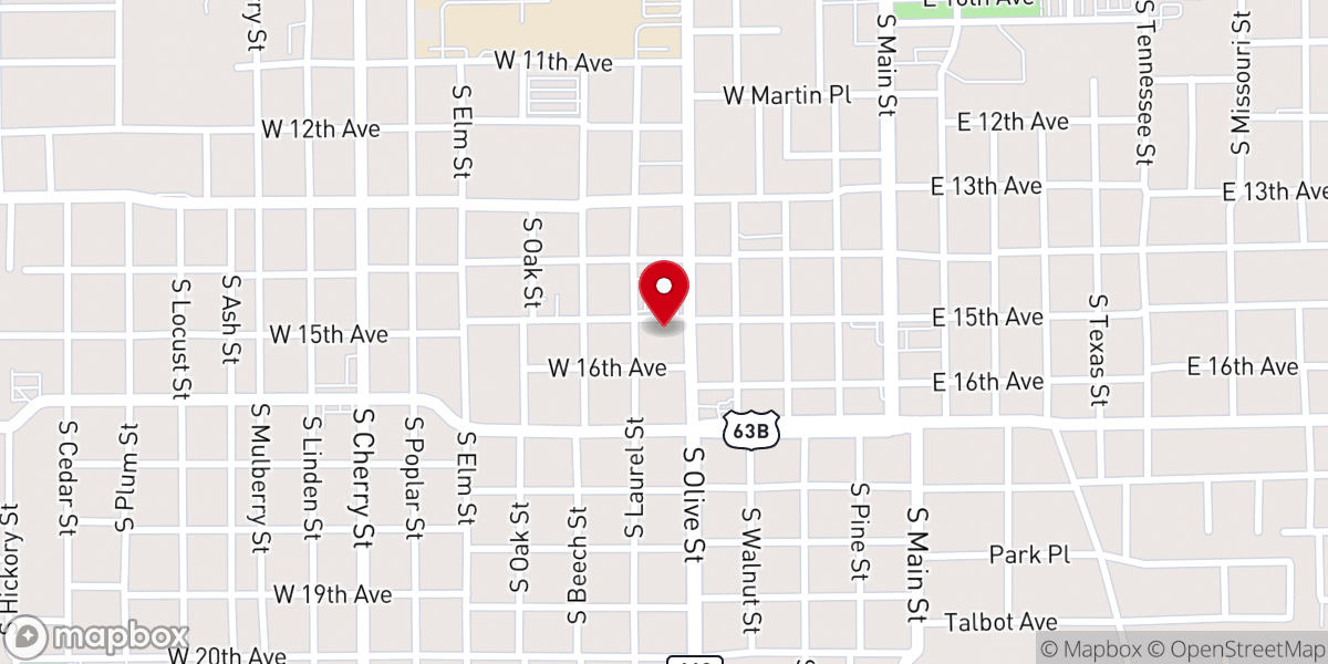 Map showing location of Lakeside United Methodist Church