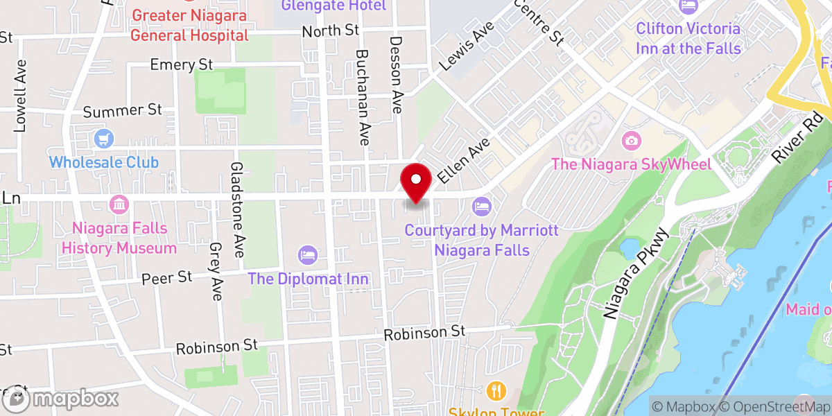 Map showing location of Congregation B'Nai Tikvah