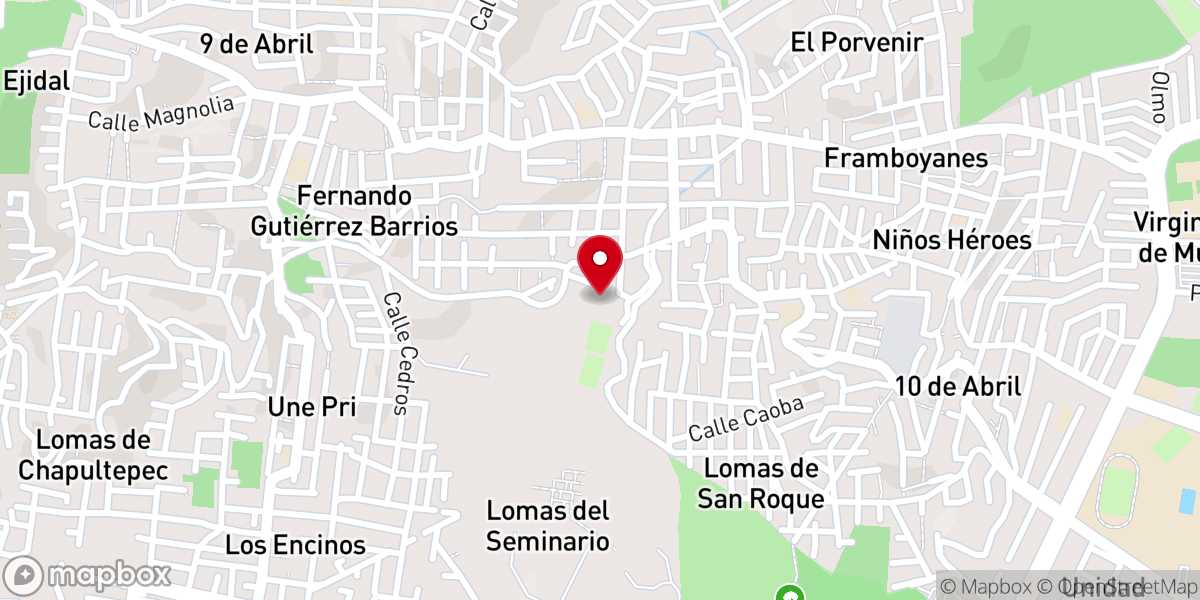 Map showing location of Parroquia XII Apostoles