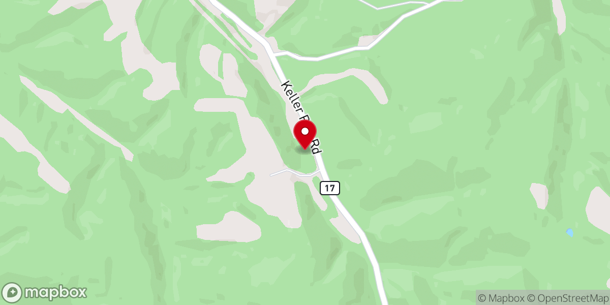 Map showing location of Dennison Church