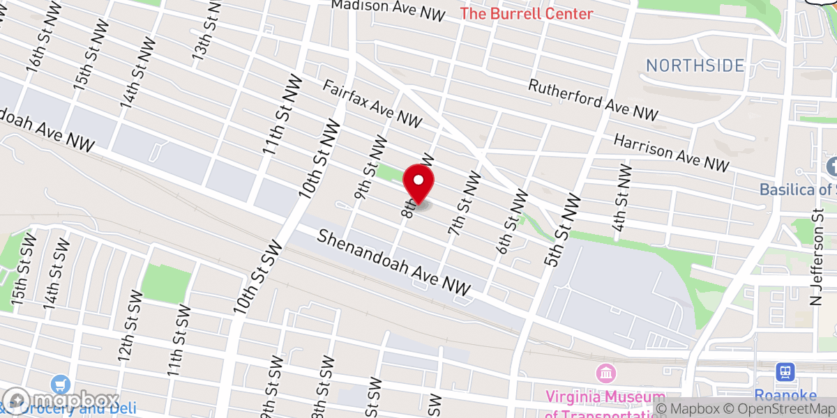 Map showing location of Loudon Avenue Christian Church