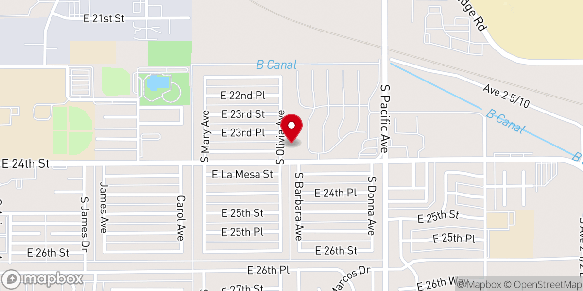 Map showing location of Bible Baptist Church