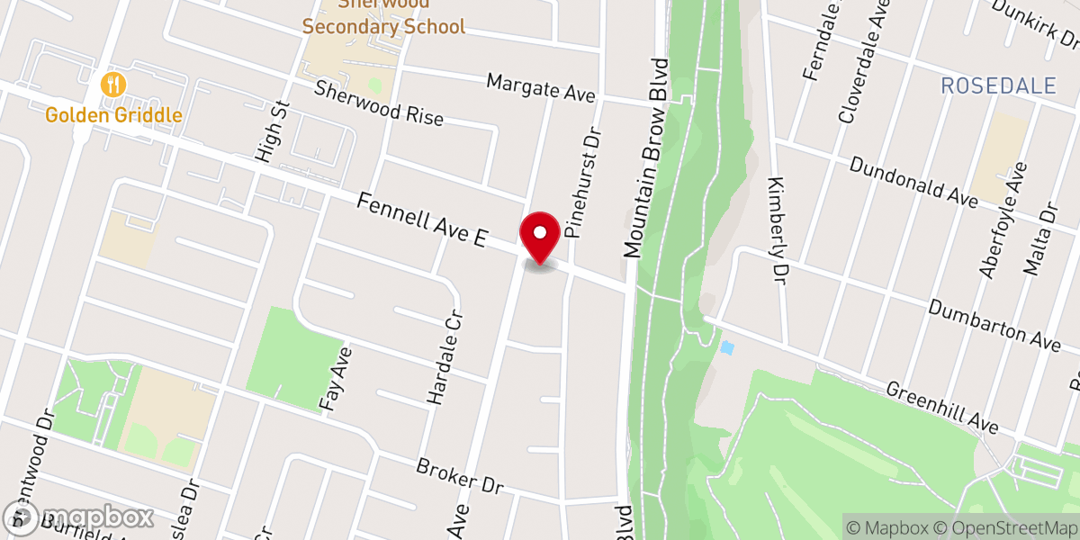 Map showing location of Elliott Heights Baptist Church