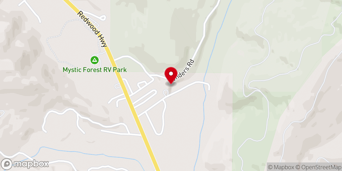 Map showing location of Church of the Redwoods United Methodist Church