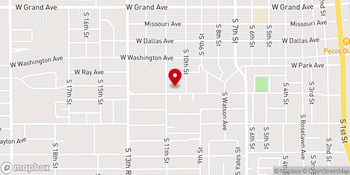 Map showing location of First Christian Church