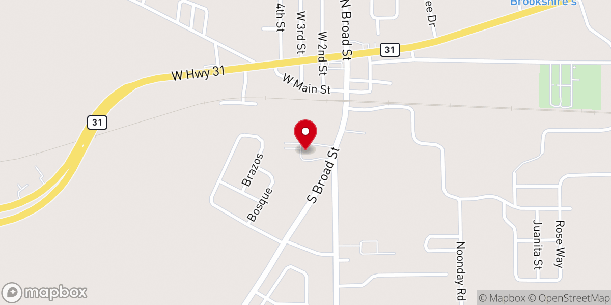 Map showing location of Faith Baptist Church Chandler Texas