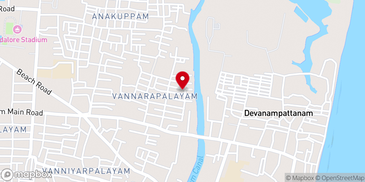 Map showing location of Laymen Evangelical Fellowship