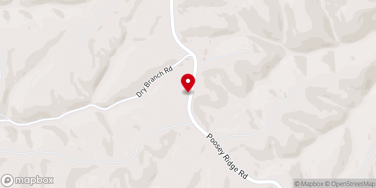 Map showing location of Poosey Community Church