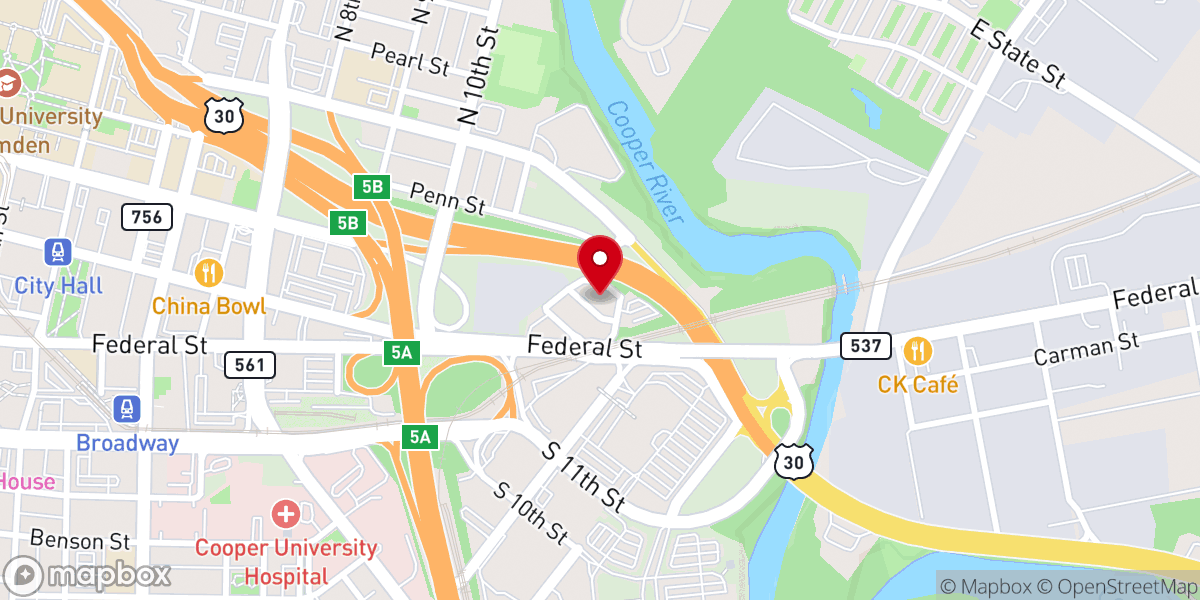 Map showing location of Mt. Calvary Missionary Baptist Church