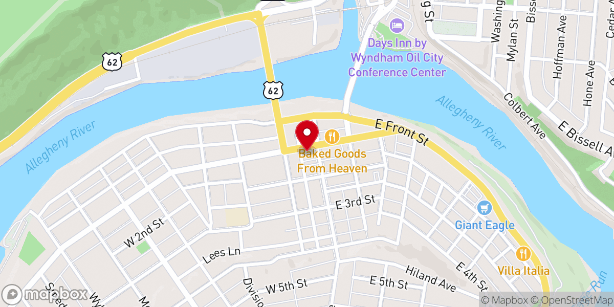 Map showing location of Grace United Methodist Church