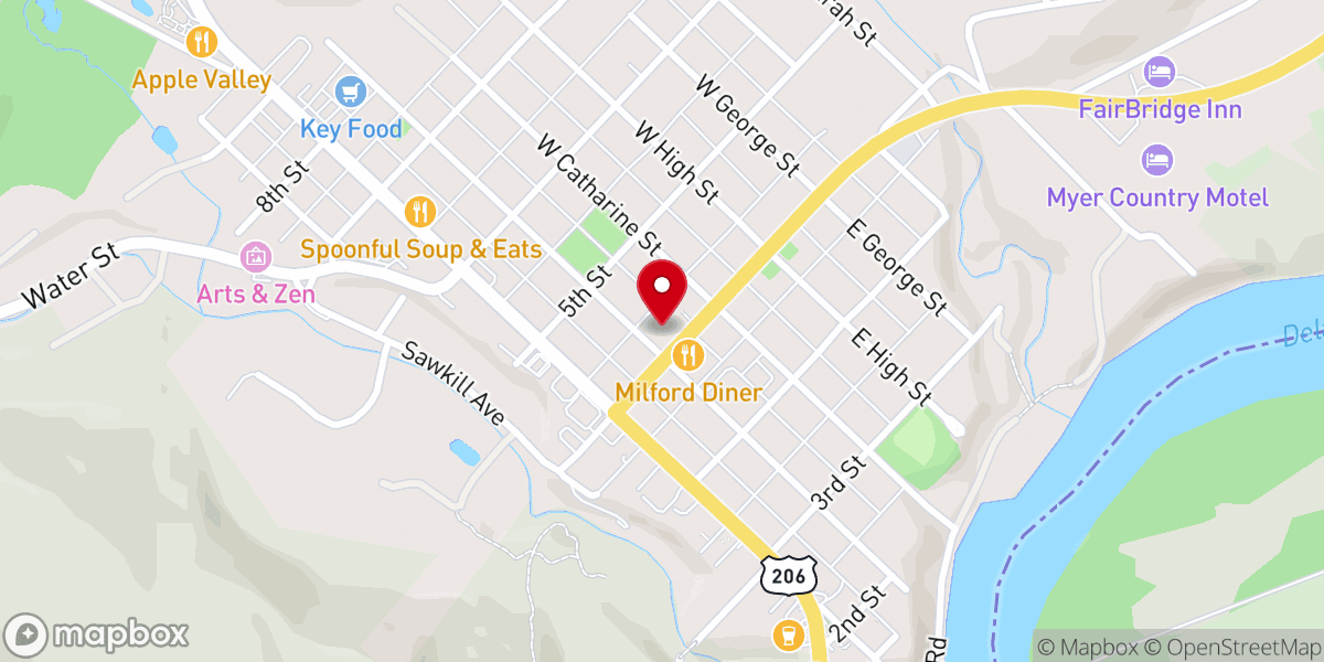 Map showing location of Evangelical Presbyterian Church
