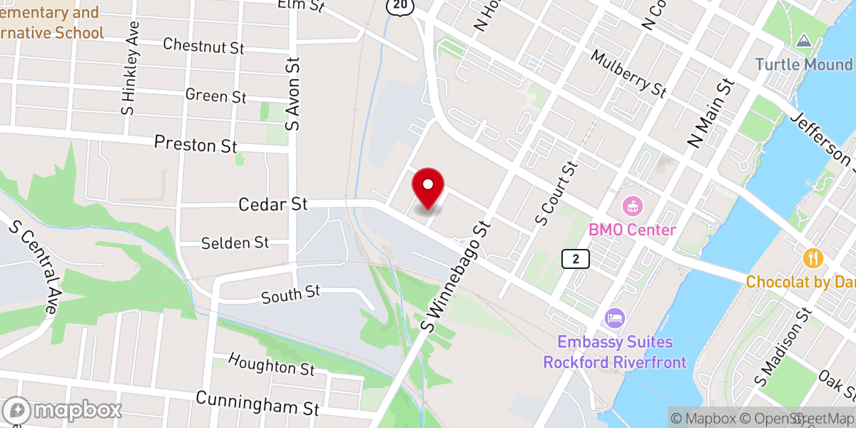 Map showing location of Rock River Valley Pantry