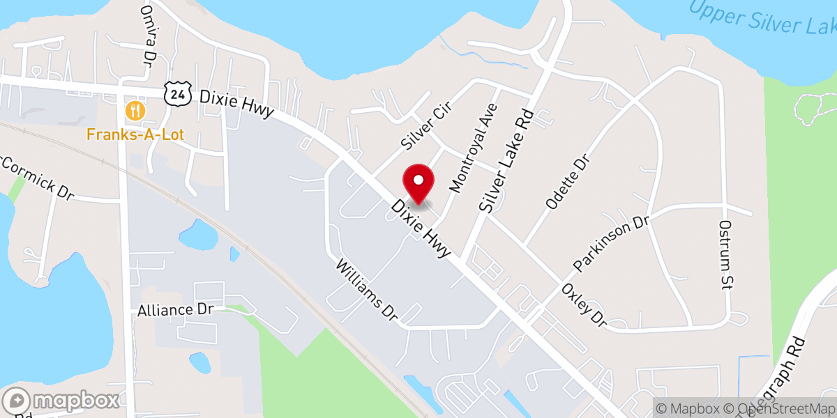 Map showing location of New Beginning Baptist Church