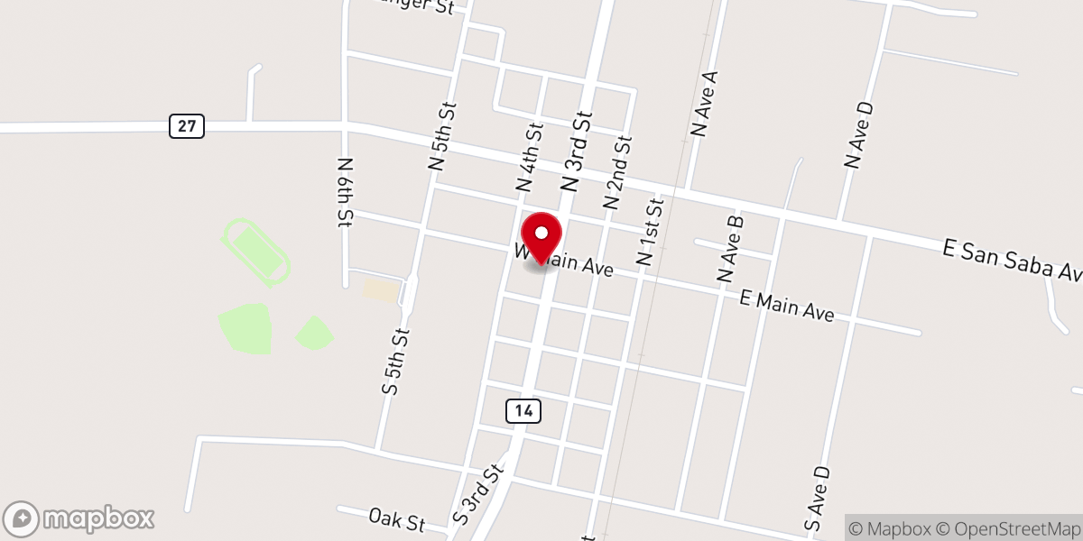 Map showing location of Wortham Methodist Church
