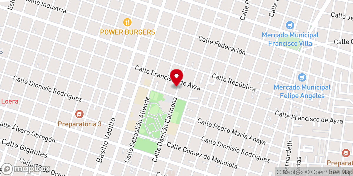 Map showing location of Parroquia Jesús Divino Preso