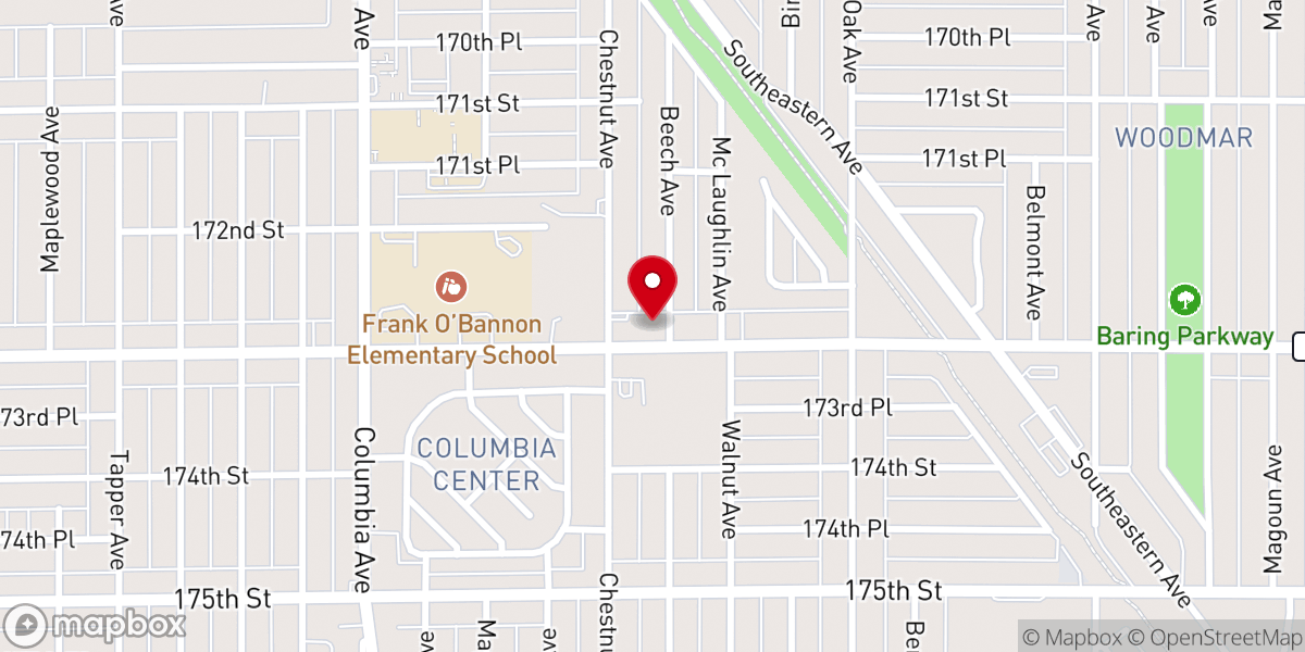 Map showing location of Hammond New Harvest Worship