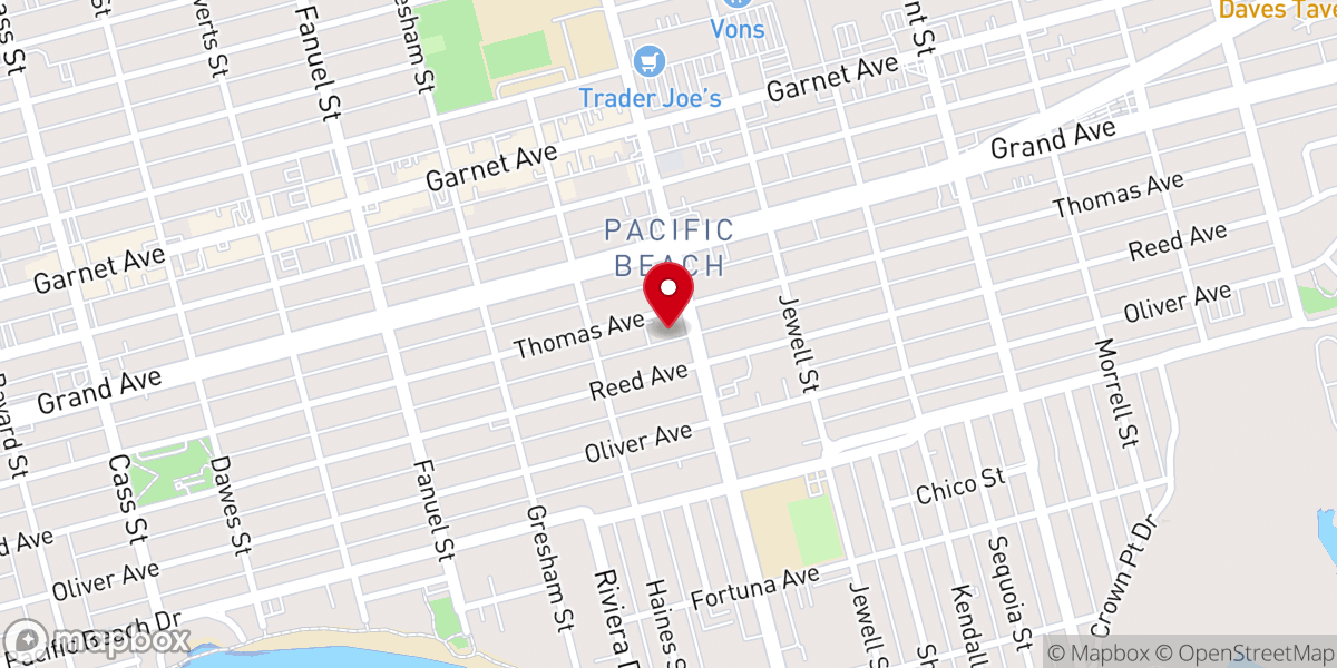 Map showing location of Pacific Beach United Methodist Church