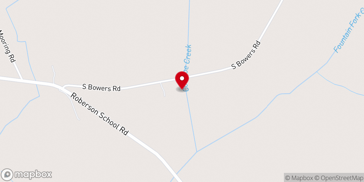 Map showing location of Harpers Mill Run Church