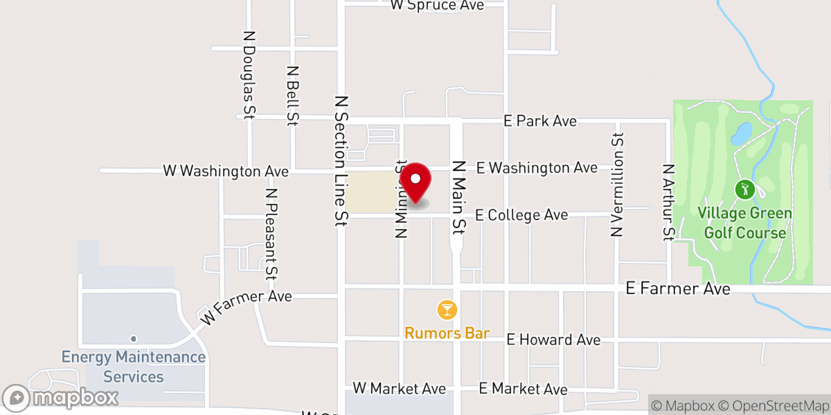 Map showing location of Calvary Assembly of God