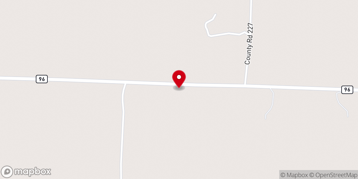 Map showing location of Oak Grove Church