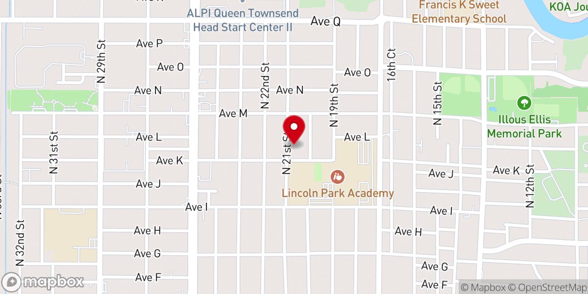 Map showing location of Mount Pleasant Primitive Baptist Church