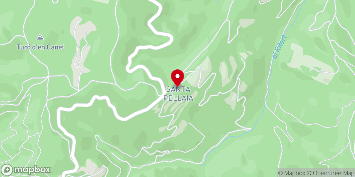 Map showing location of Iglesia de Santa Pel