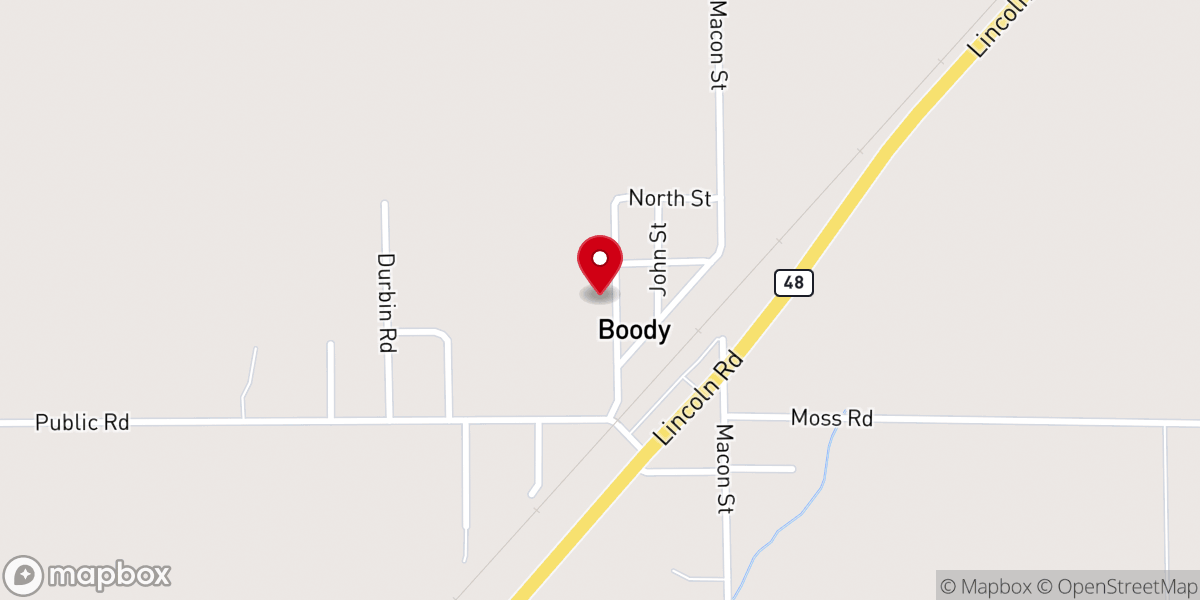Map showing location of Cornerstone Life Church