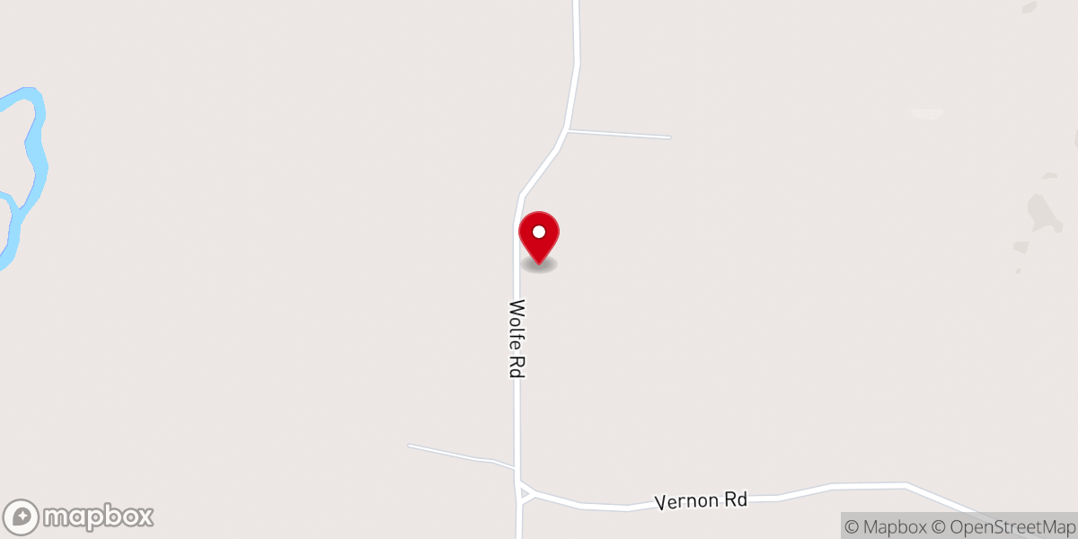 Map showing location of Bartahatchie Baptist Church