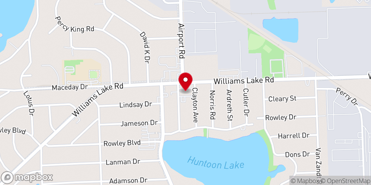 Map showing location of Christ Lutheran Church