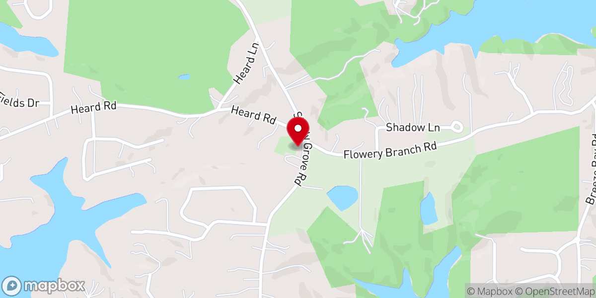 Map showing location of Shady Grove Church