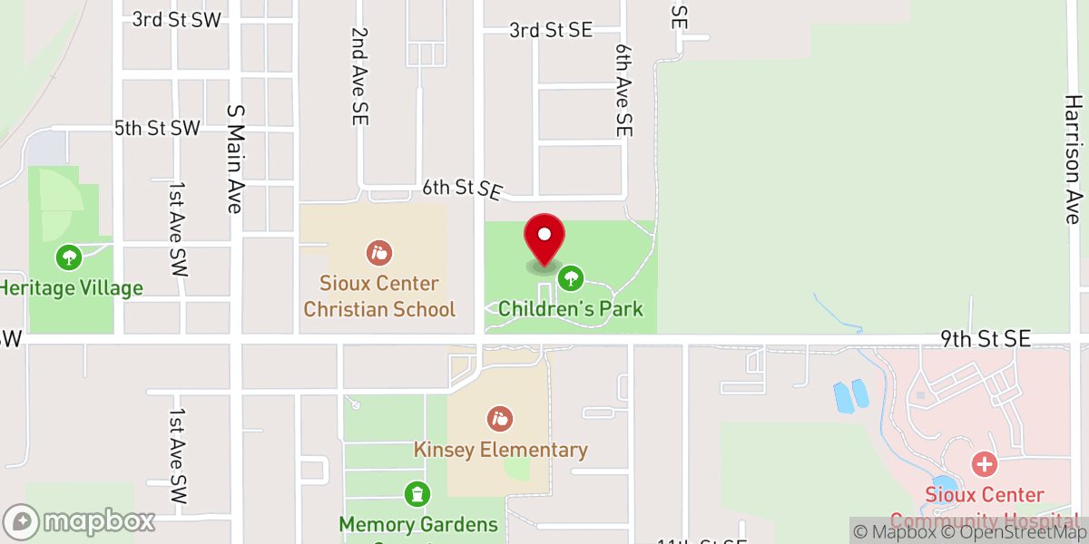 Map showing location of Children's Park Enclosed Shelter