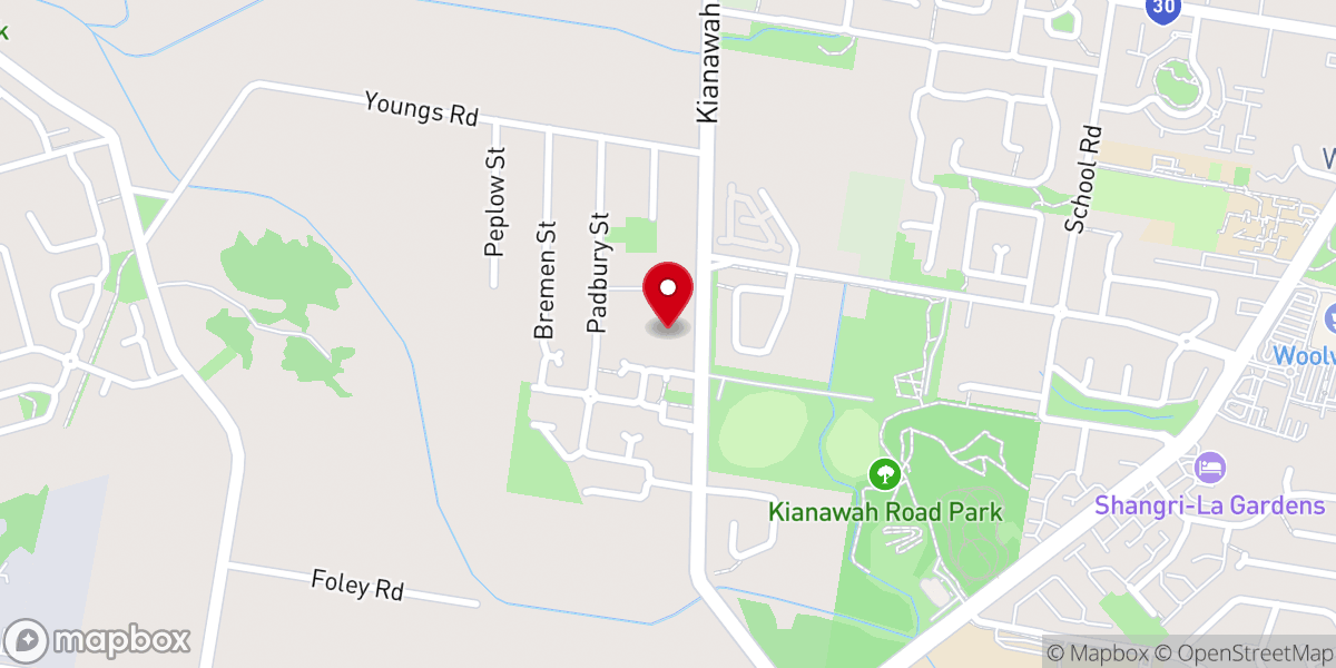 Map showing location of Wynnum Baptist Church