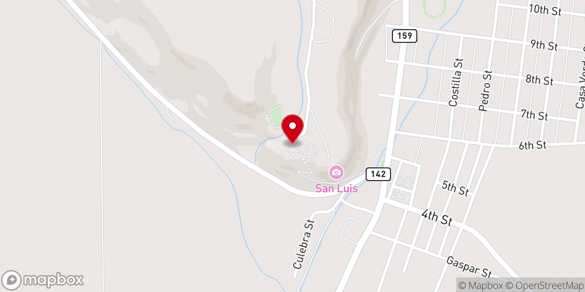 Map showing location of Shrine of the Stations of the Cross