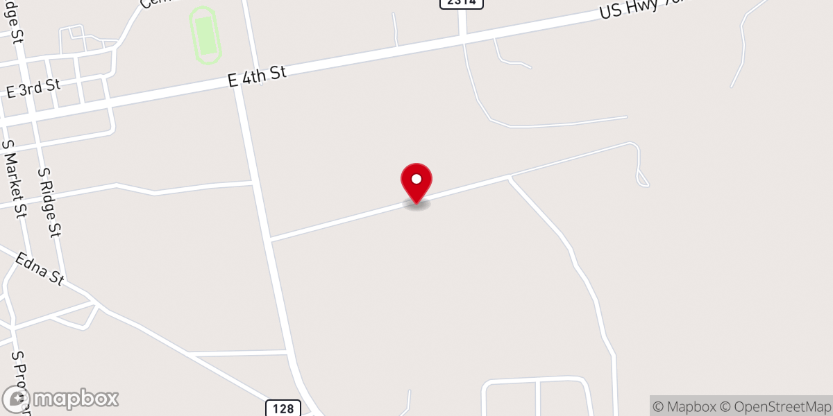 Map showing location of Gods Worship Center