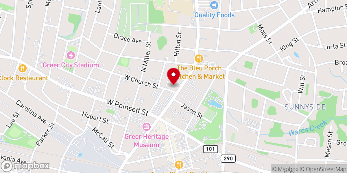 Map showing location of Memorial United Methodist Church