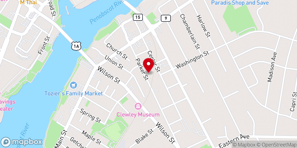 Map showing location of Calvary Baptist Church Fellowship Hall