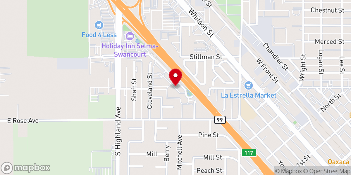 Map showing location of Selma Chrysler Dodge Jeep Ram