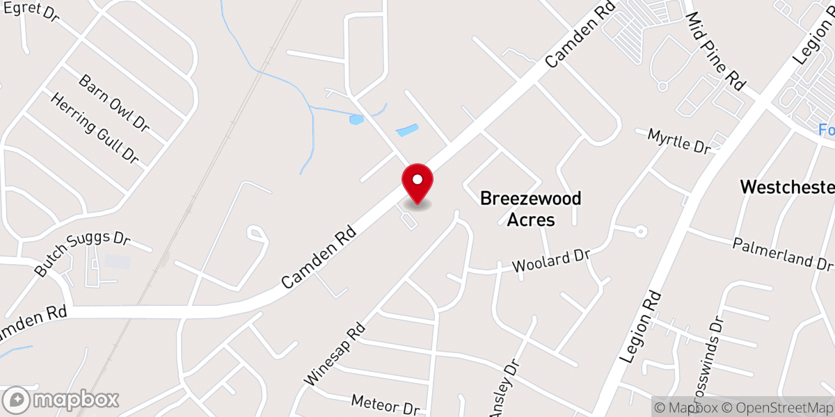 Map showing location of Family Community Baptist Church